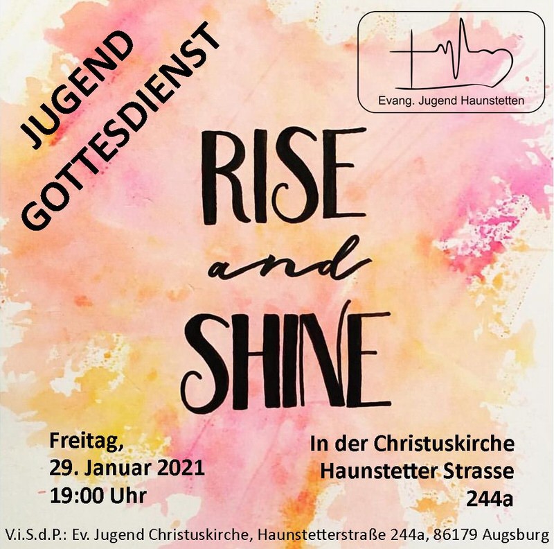 Plakat für den Jugendgottesdienst