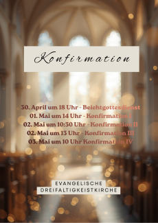 Termine der Konfirmationen in Göggingen